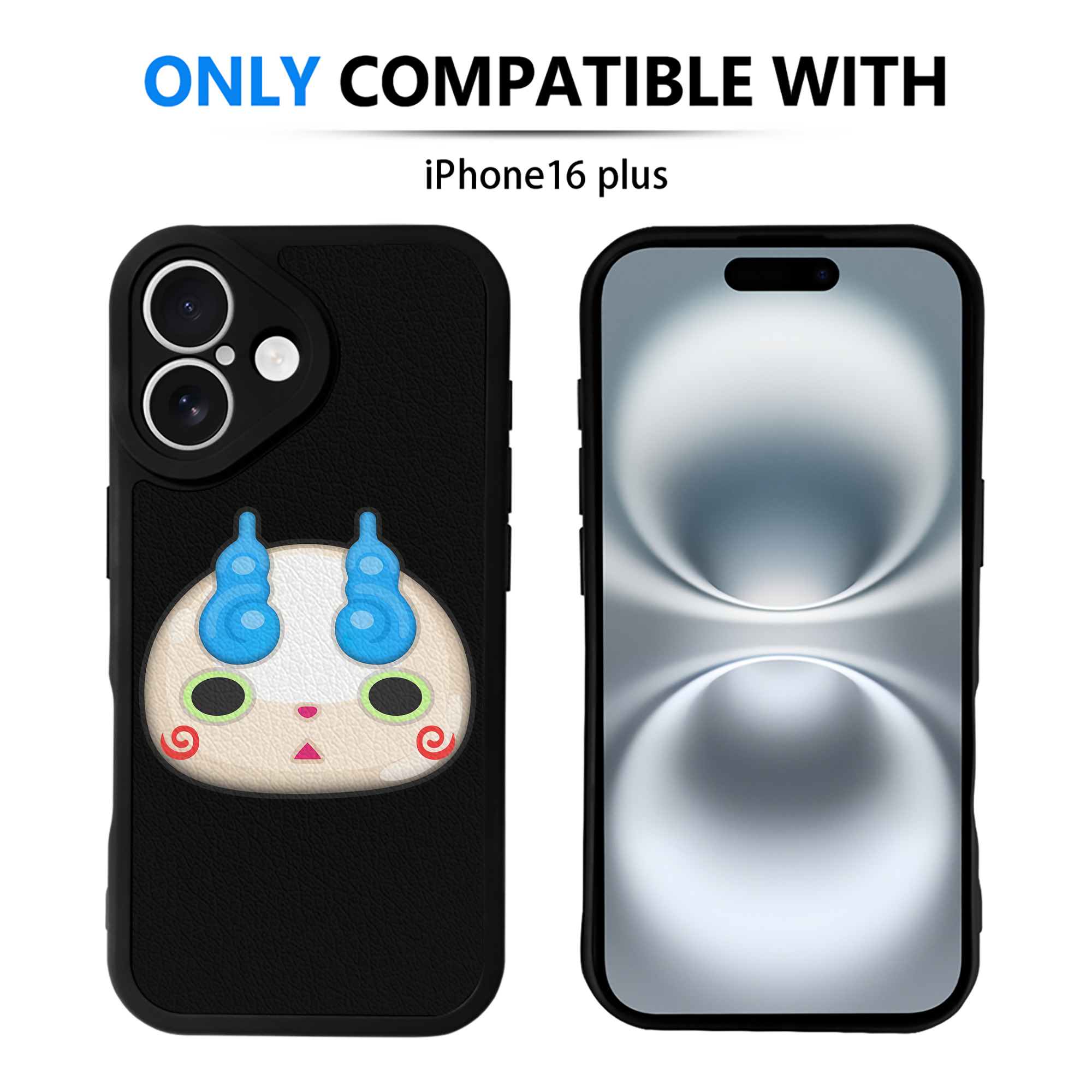 （画像用） 妖怪ウォッチ Yo-kai Watch 【iPhone 16シリーズ対応】シリコンスマホケース（レザー調） 材質：シリコン